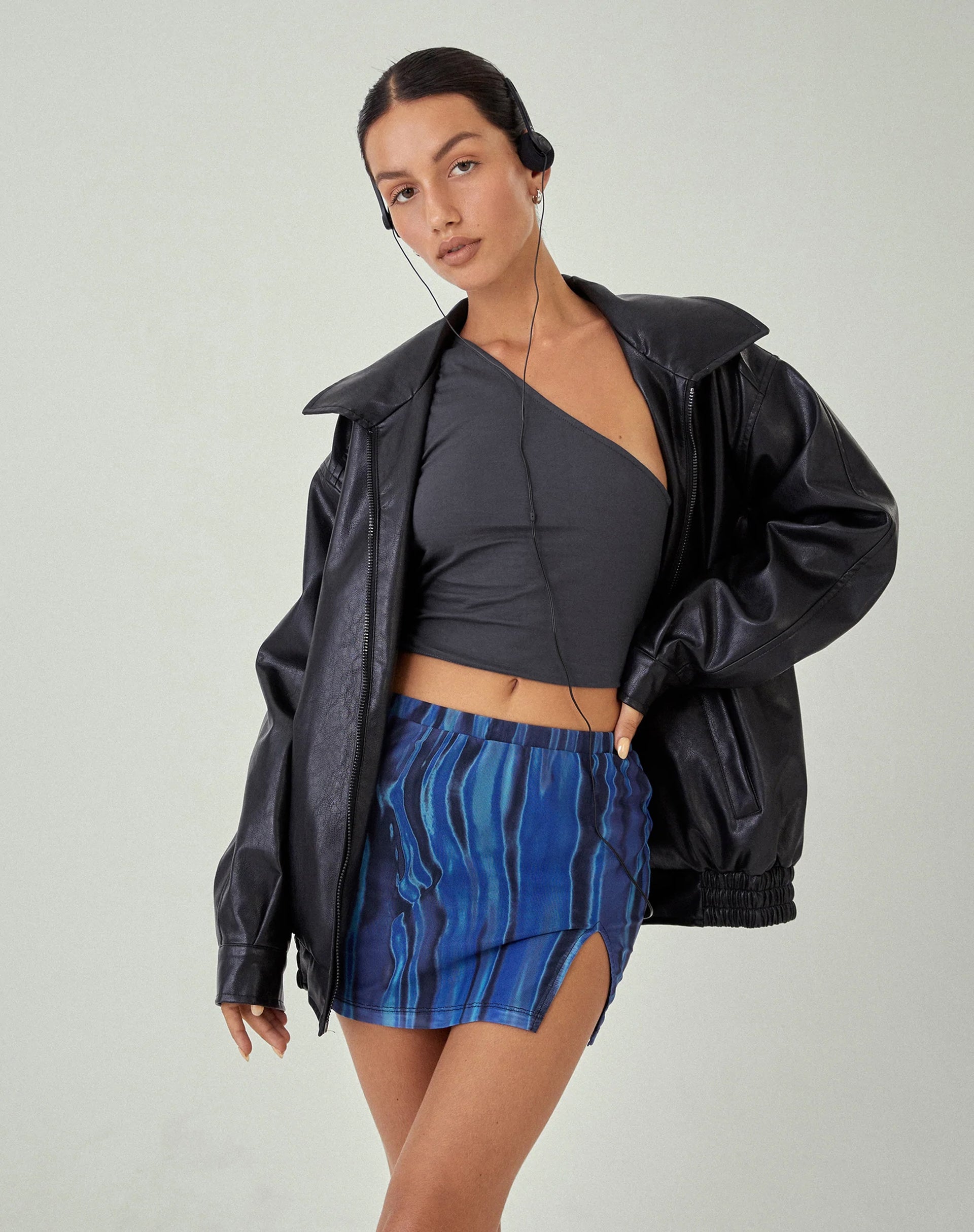 Faux leather skirt the bay sale
