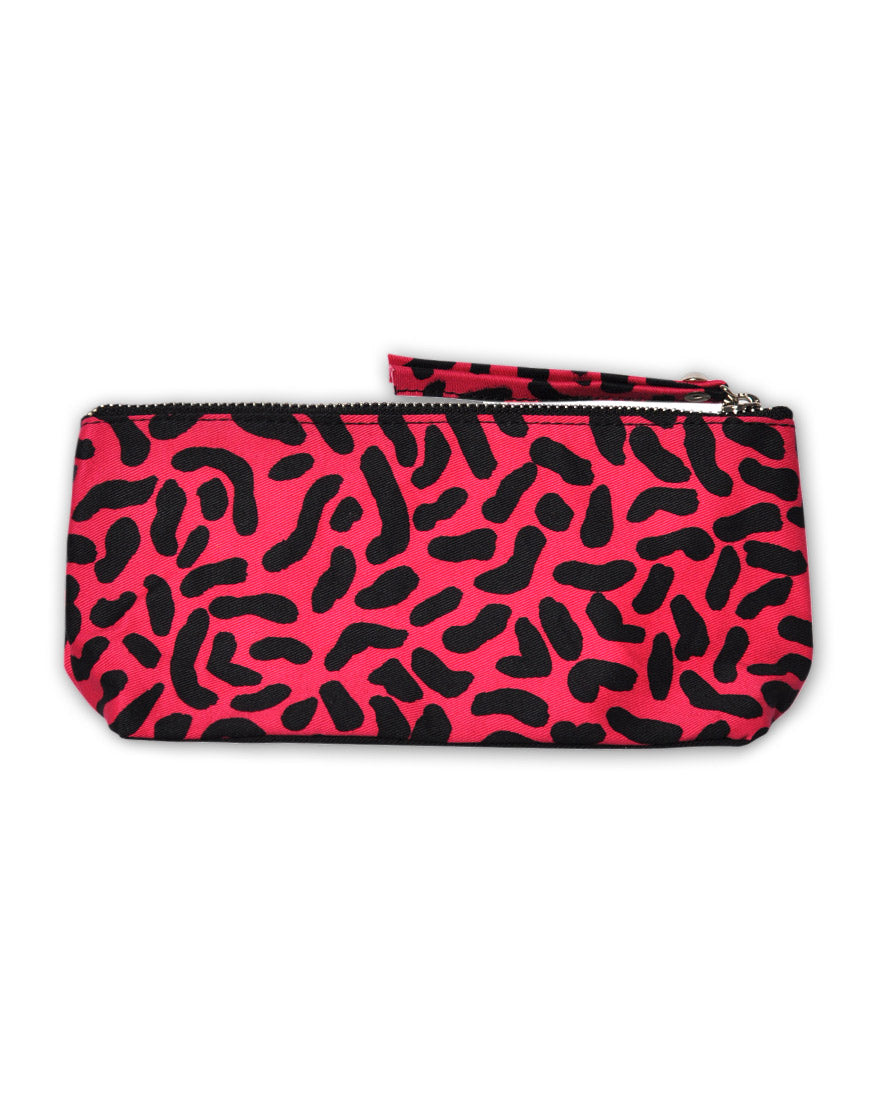 Motel Zip Pencil Case in Internet Germs Black and Pink