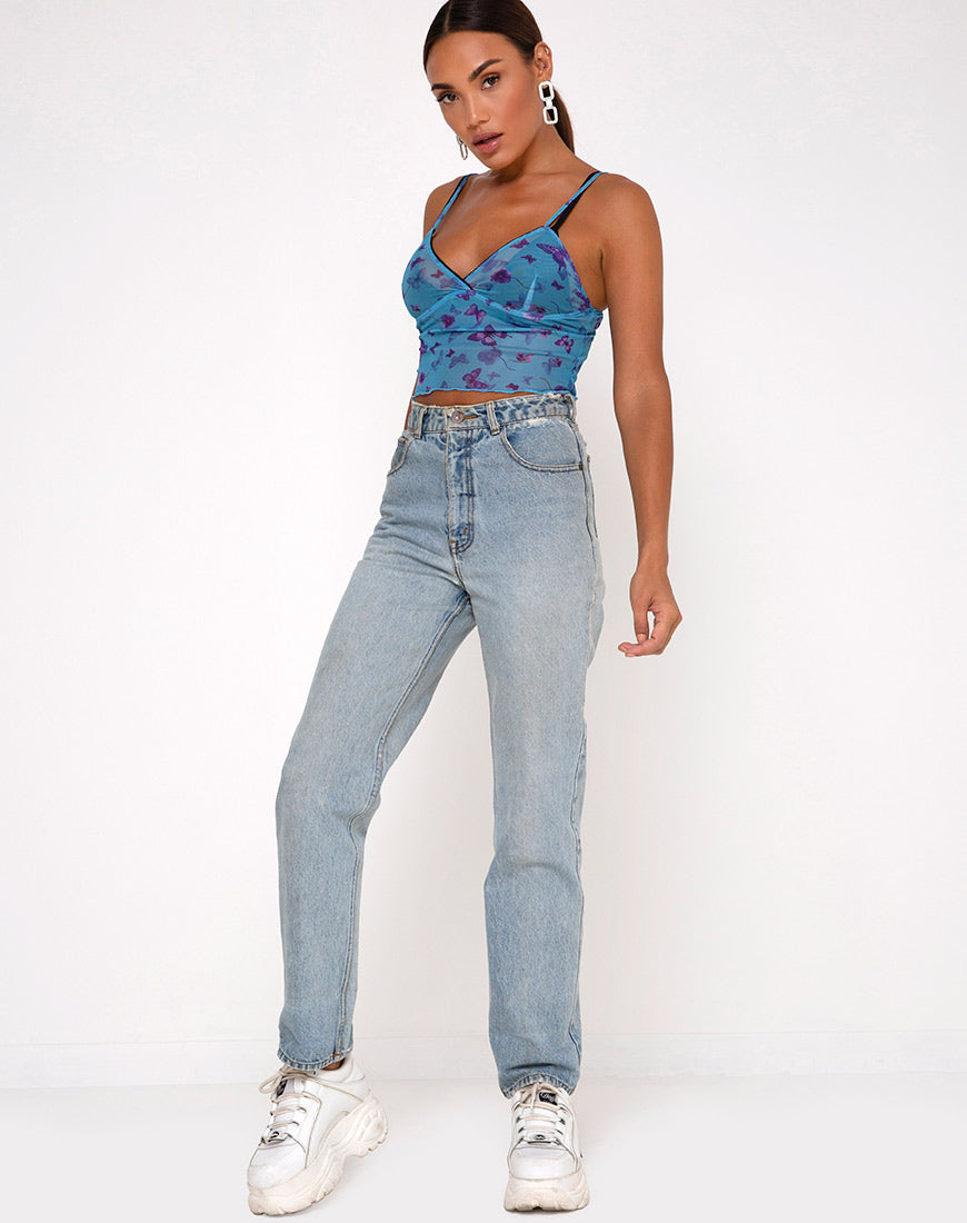 Image of Penika Cami Top in Mesh Butterfly Azure