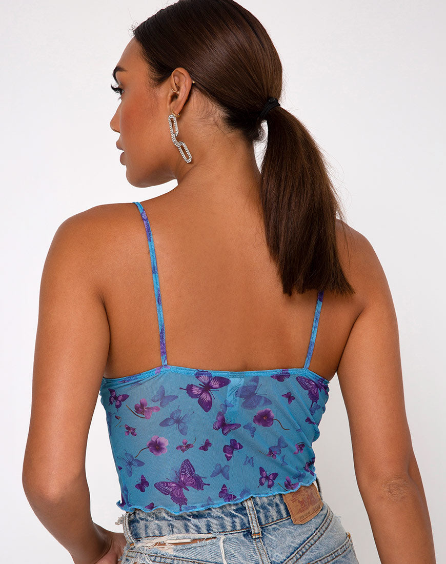 Image of Penika Cami Top in Mesh Butterfly Azure