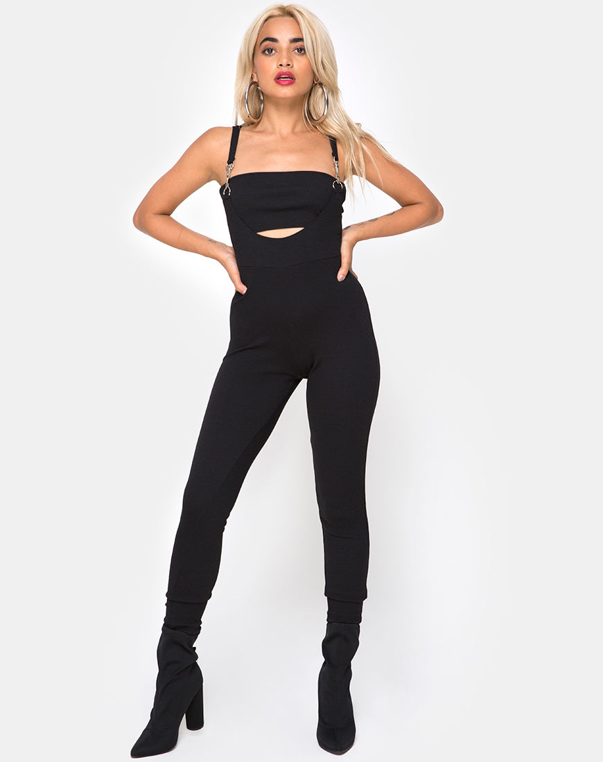 Image of Penold Unitard in Black with Silver Hook