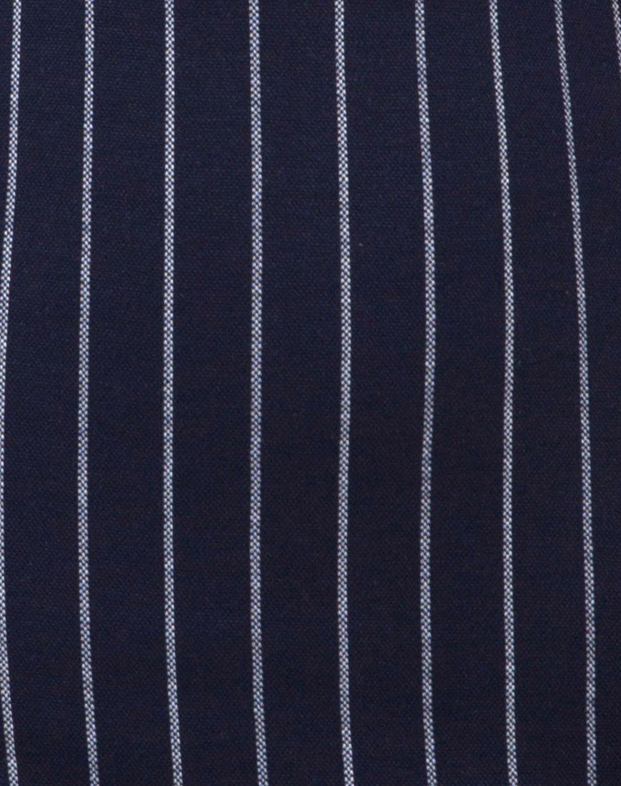 Image of Petra Mini Dress in Navy Pinstripe