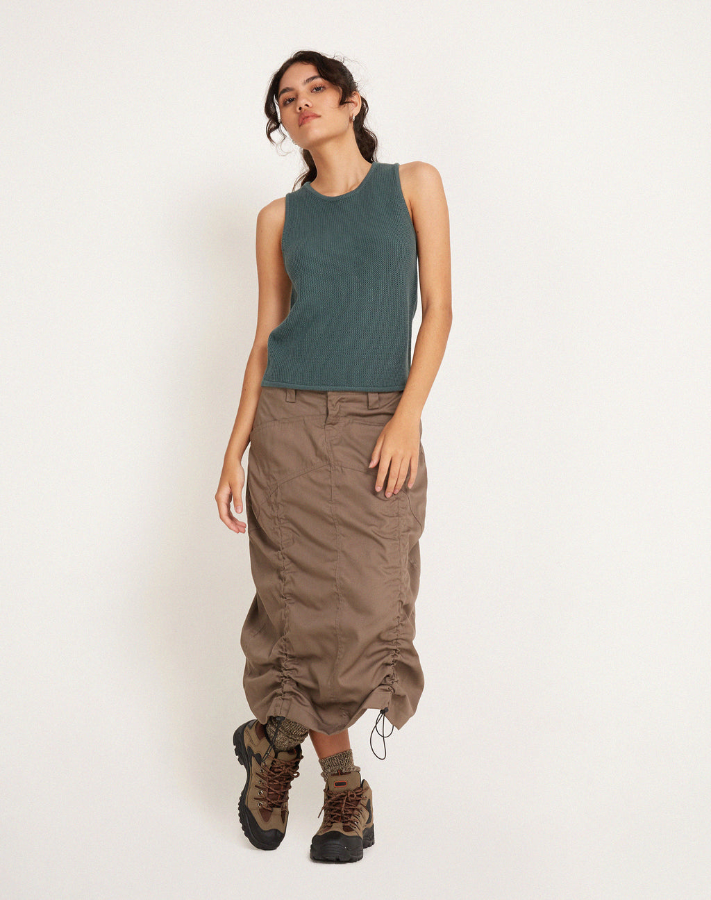 Phindi Knitted Vest in Khaki