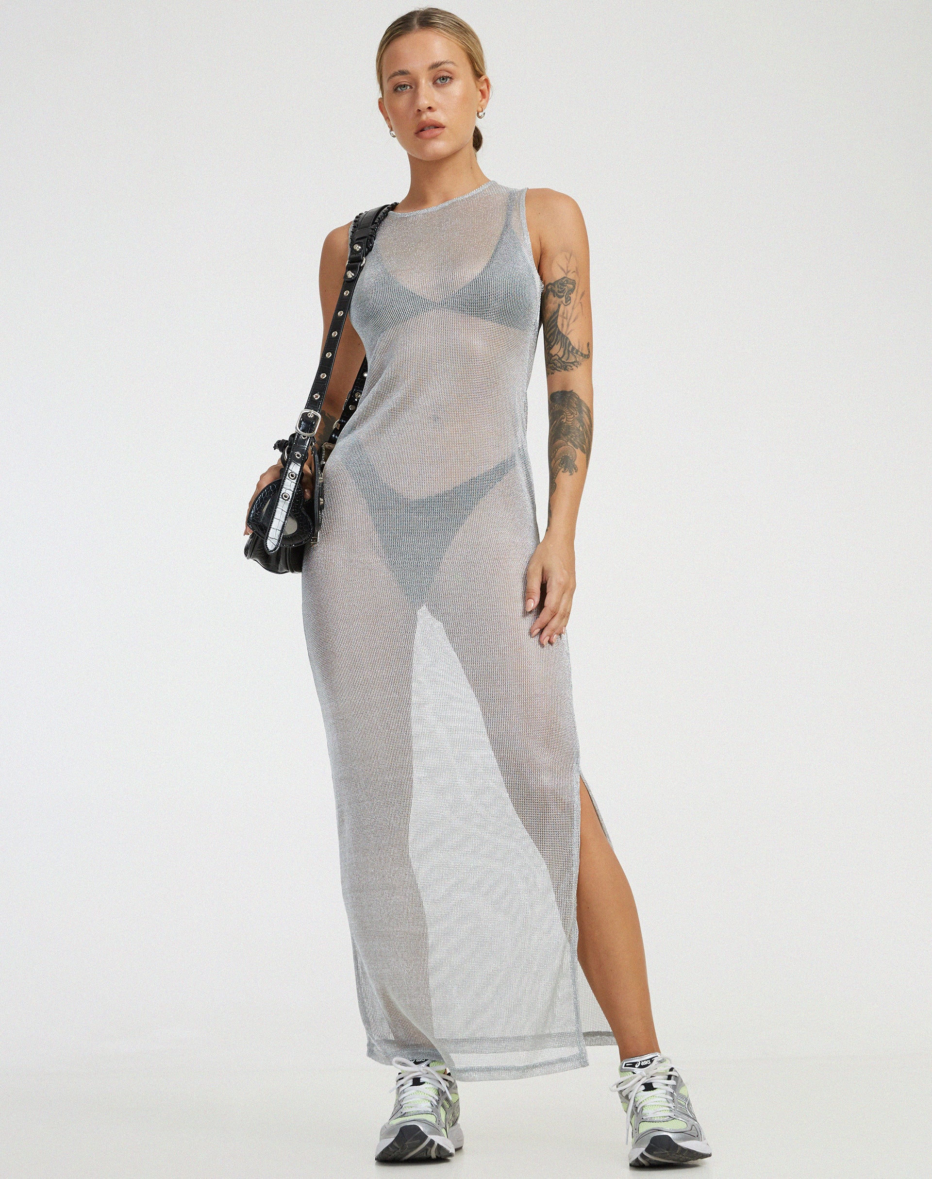 Silver best sale chain dress
