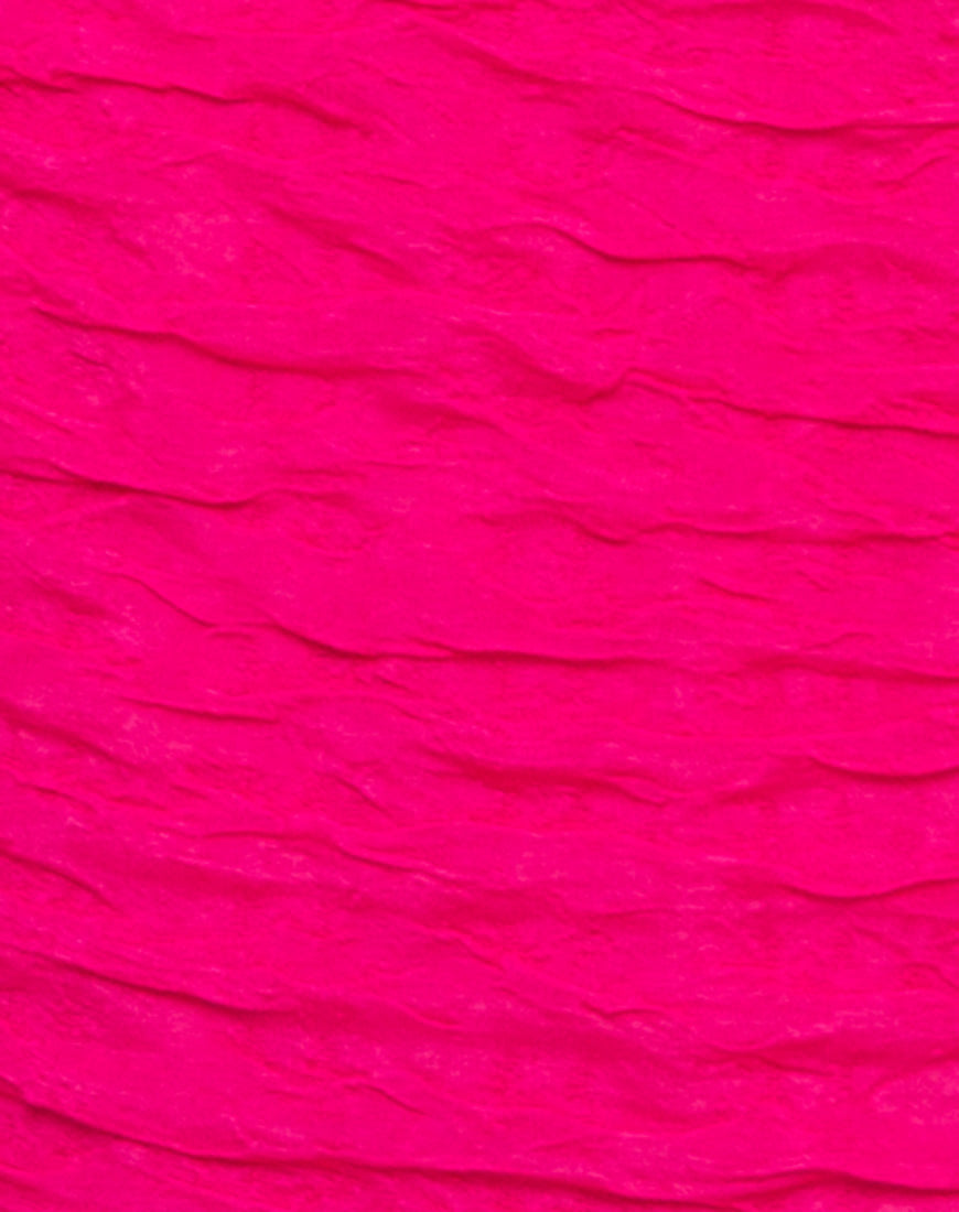 Image of Pollie Swimsuit in 80s Crinkle Pink Highlighter