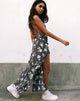Image of Hime Maxi Dress in White Rose Grey