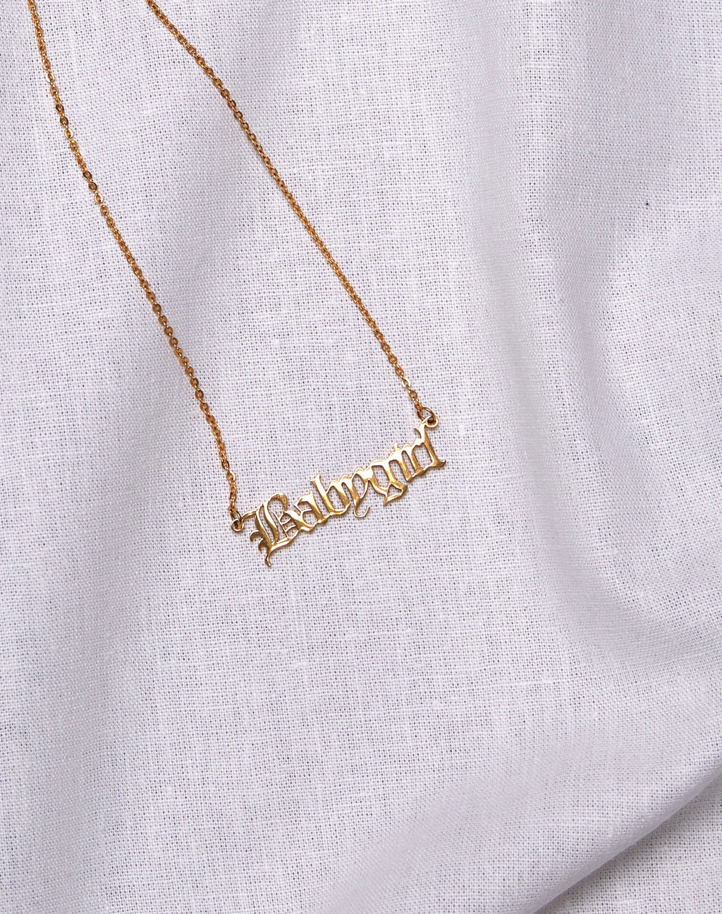Necklace in “Baby Girl” Gold