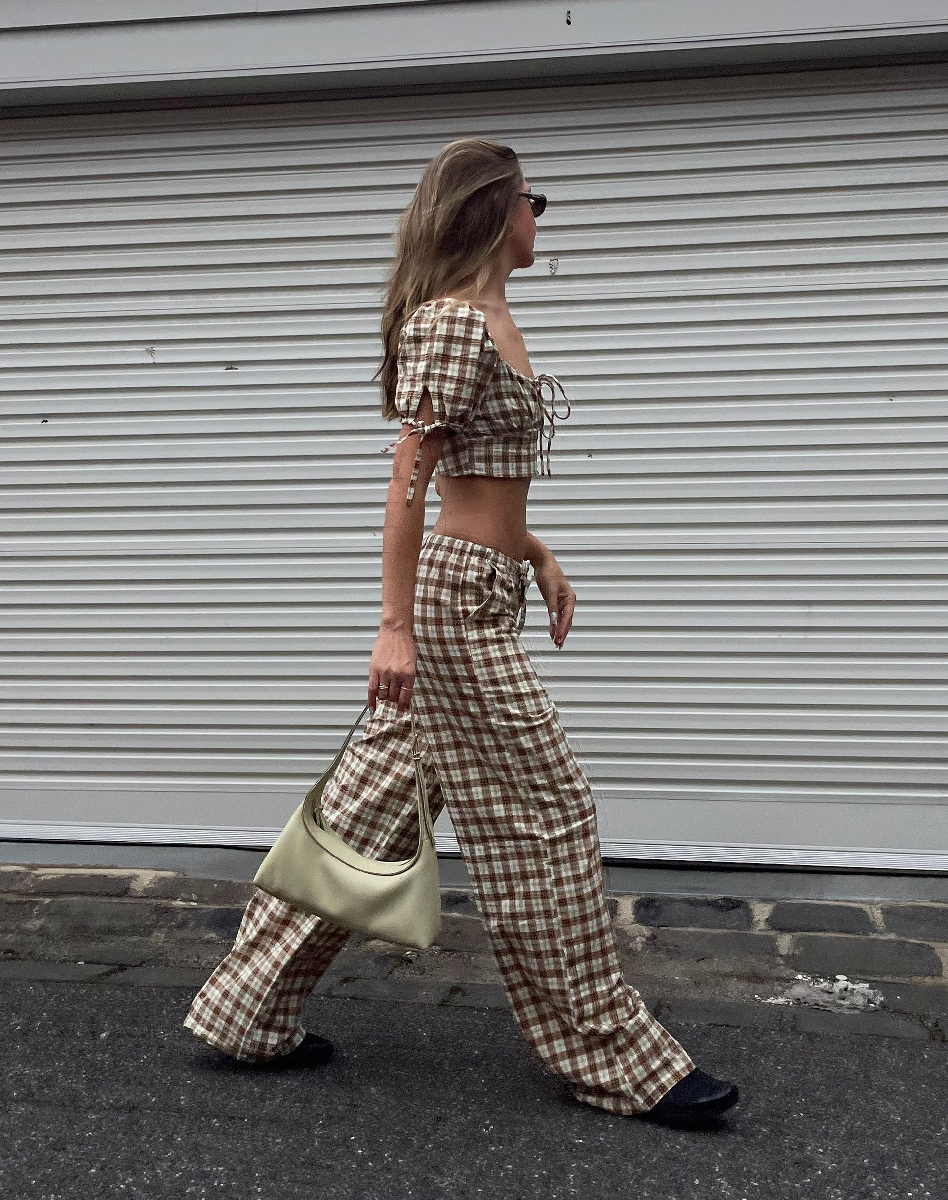 Plaid Pants Outfit Checkered Print Pants Wide Leg Pants Checkered