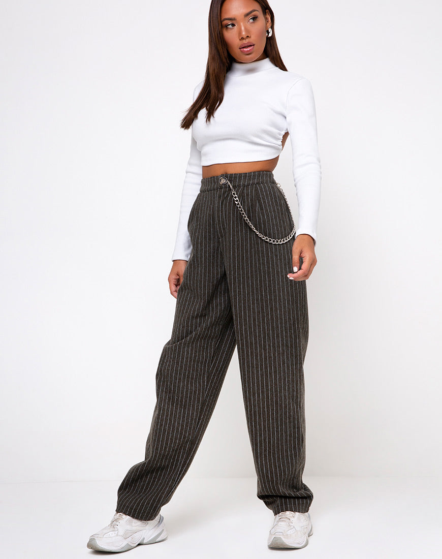 Image of Quelia Crop Top in Rib White