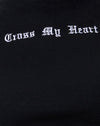 Black Cross My Heart Embro