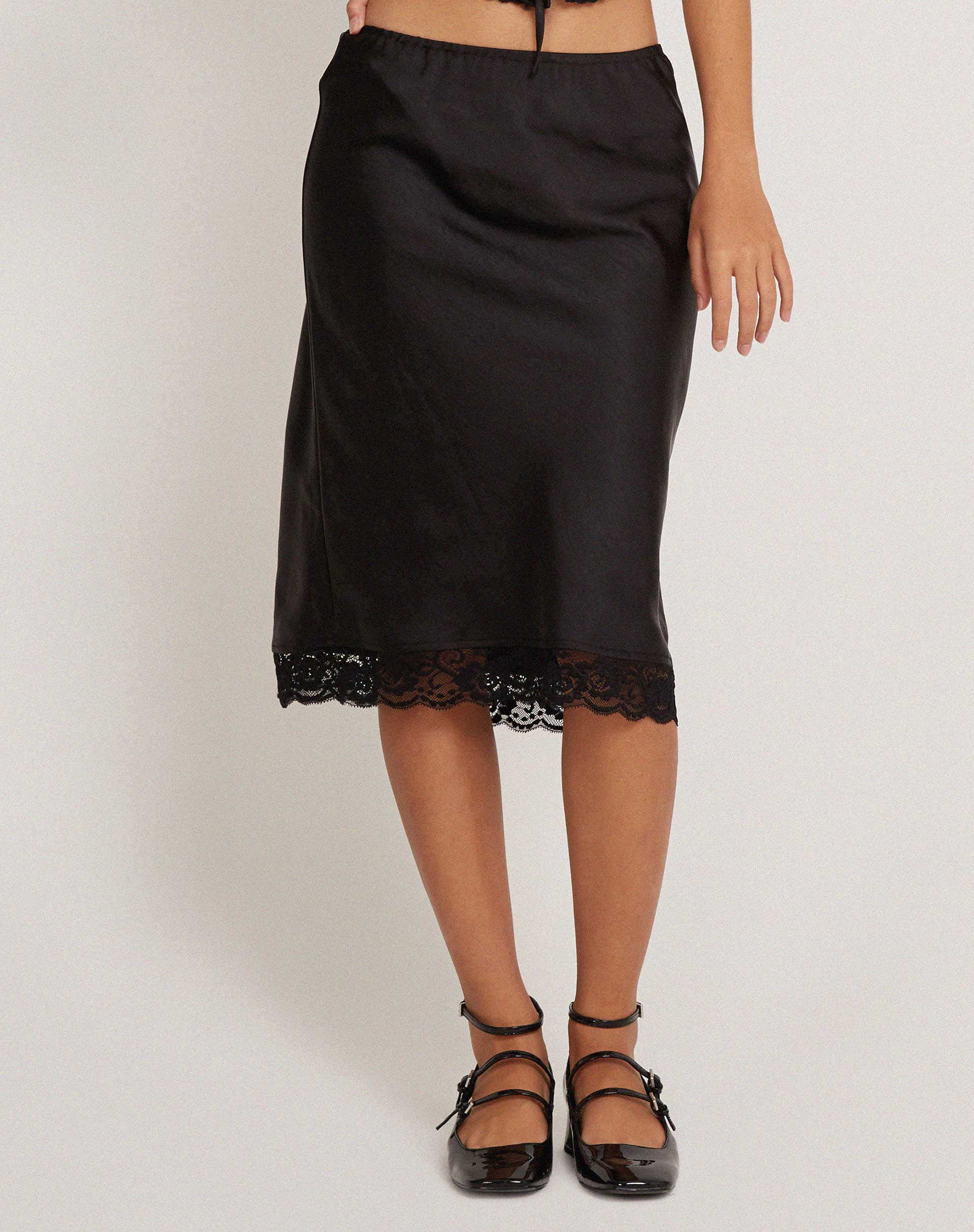 Pencil Skirt Satin Skirt Midi Black Midi Skirts Mid Length Satin