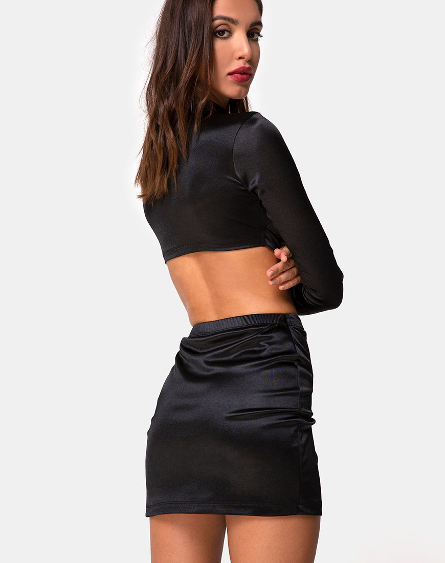 Image of Reblit Skirt in Black