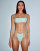 image of Leyna Bikini Bottoms in Ditsy Flower Lime Blue