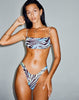 image of Reema Bikini Top in Warped Zebra Blue
