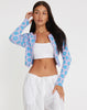 image of Attina Cardi in Cute Floral Daisy Lilac and Blue
