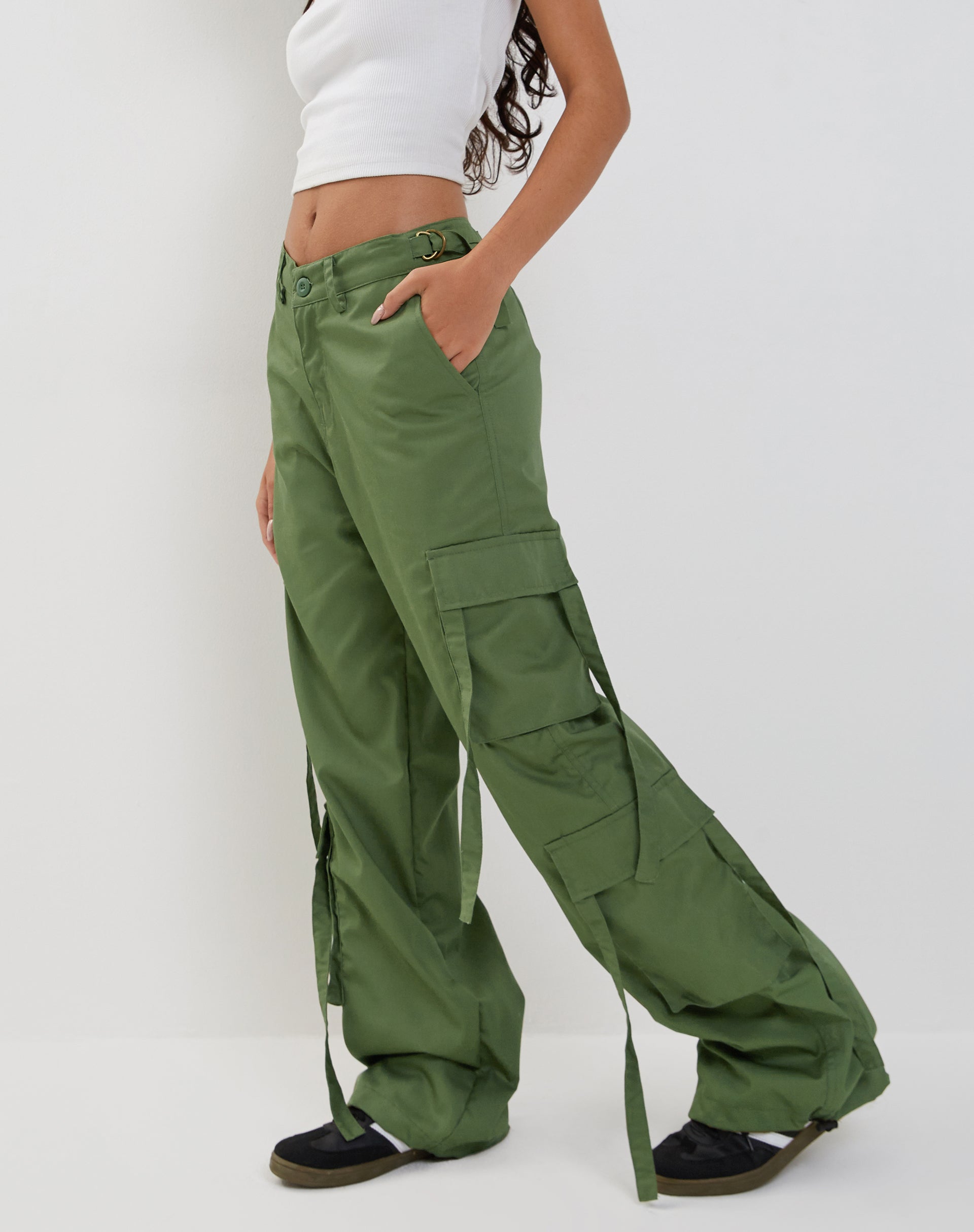 Army Green Cargo Panty Pant – Fe Noel