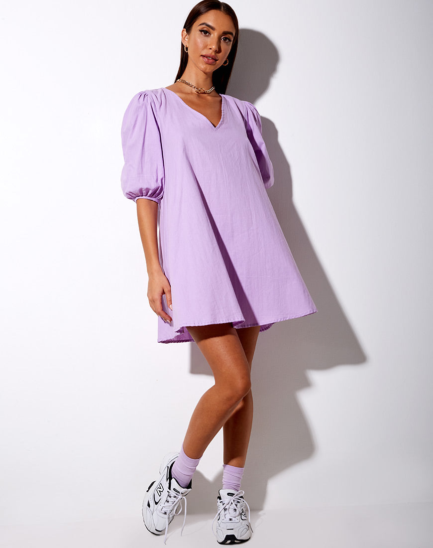 Image of Elna Babydoll Dress in Lilac
