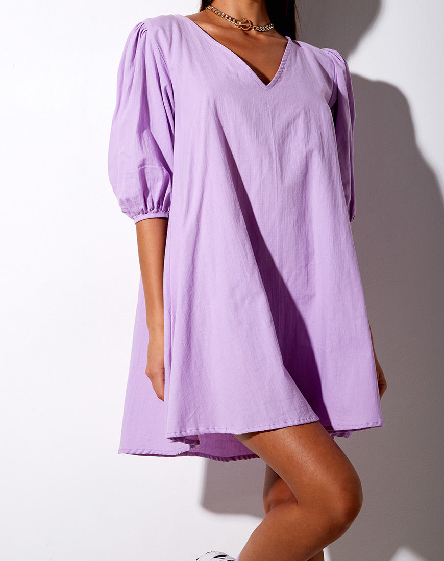 Image of Elna Babydoll Dress in Lilac