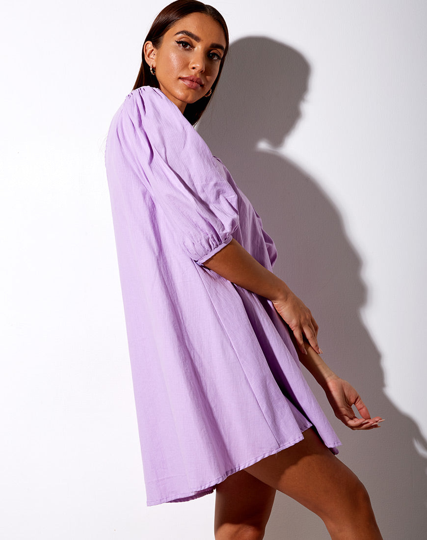 Image of Elna Babydoll Dress in Lilac