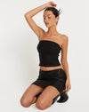 Image of Guida Mini Skirt in Drape Sequin Black