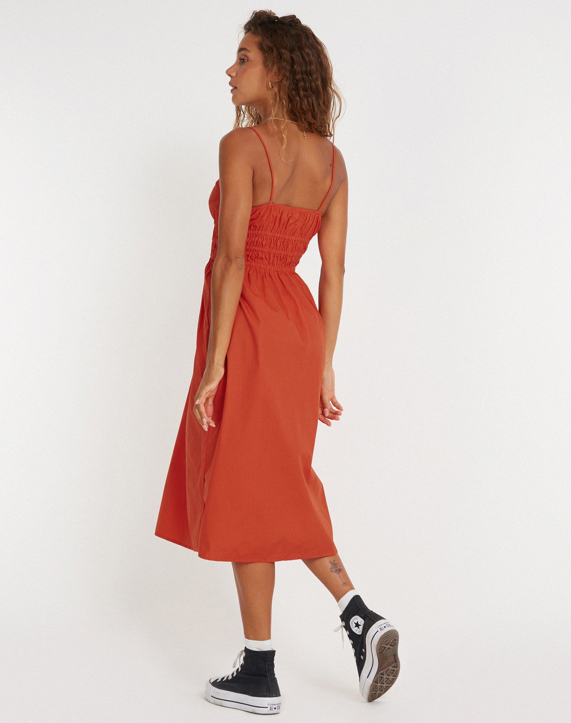 image of Jayko Midi Dress in Orange