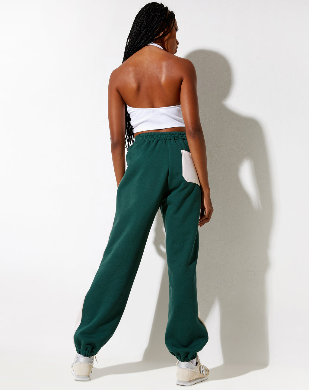 Basile Jogger in Forest Green and Winter White