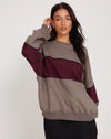 Image of Samara Sweatshirt in Cloudburst Oxblood Black
