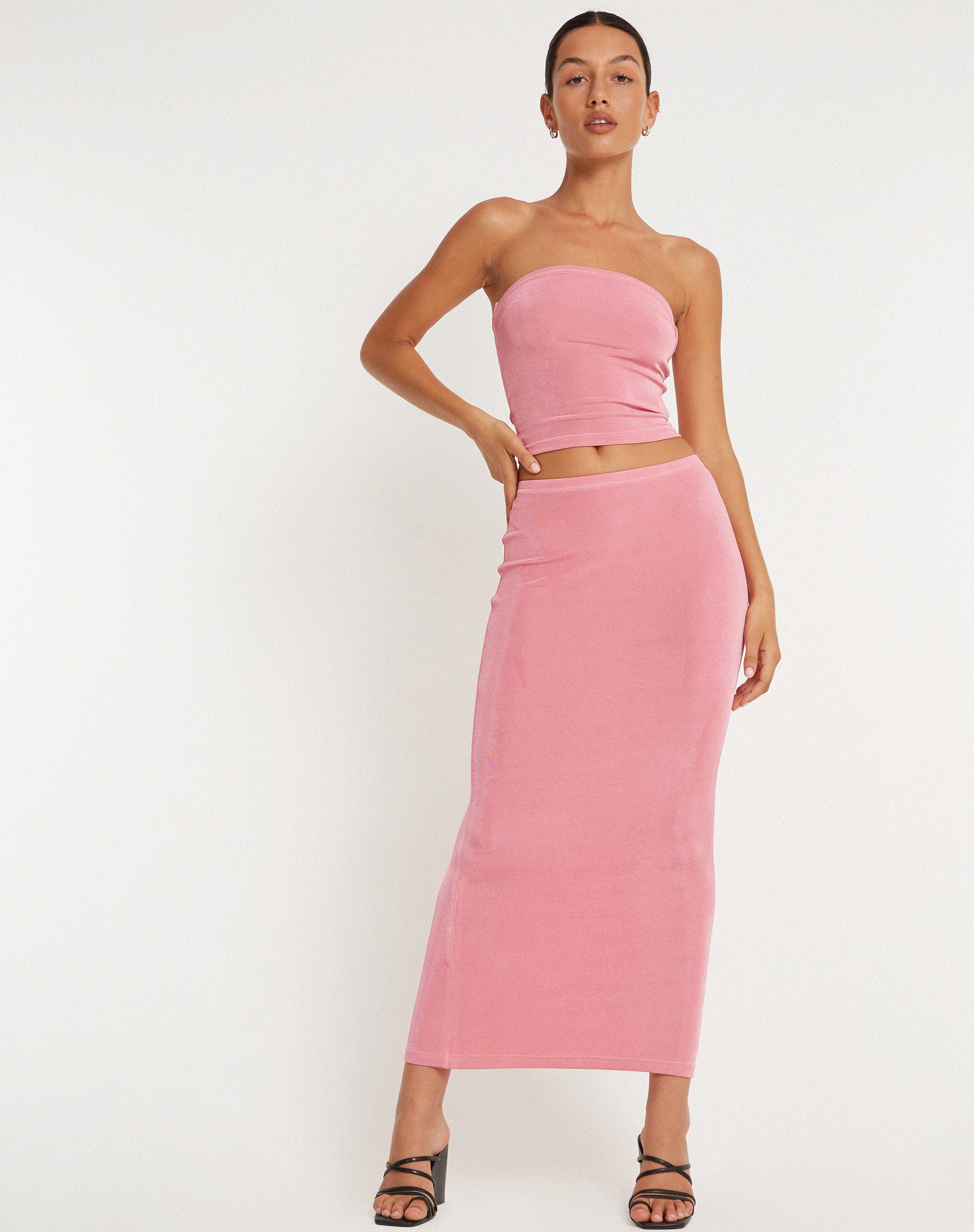 Image of Tulus Maxi Skirt in Pink