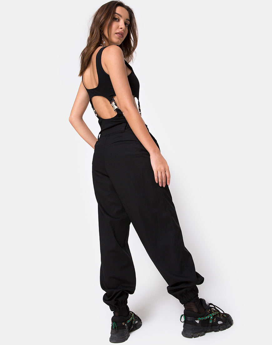 Image of Rezya Bodice in Black with Silver Buckles