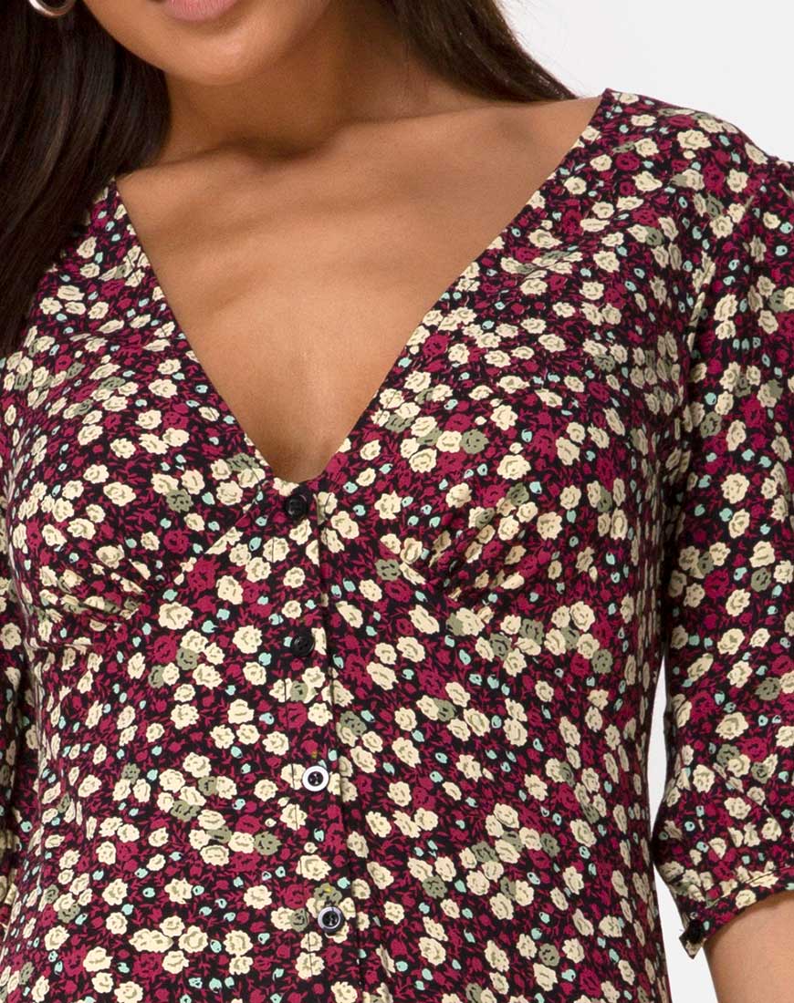 Floral Midi Dress | Rigita – motelrocks.com