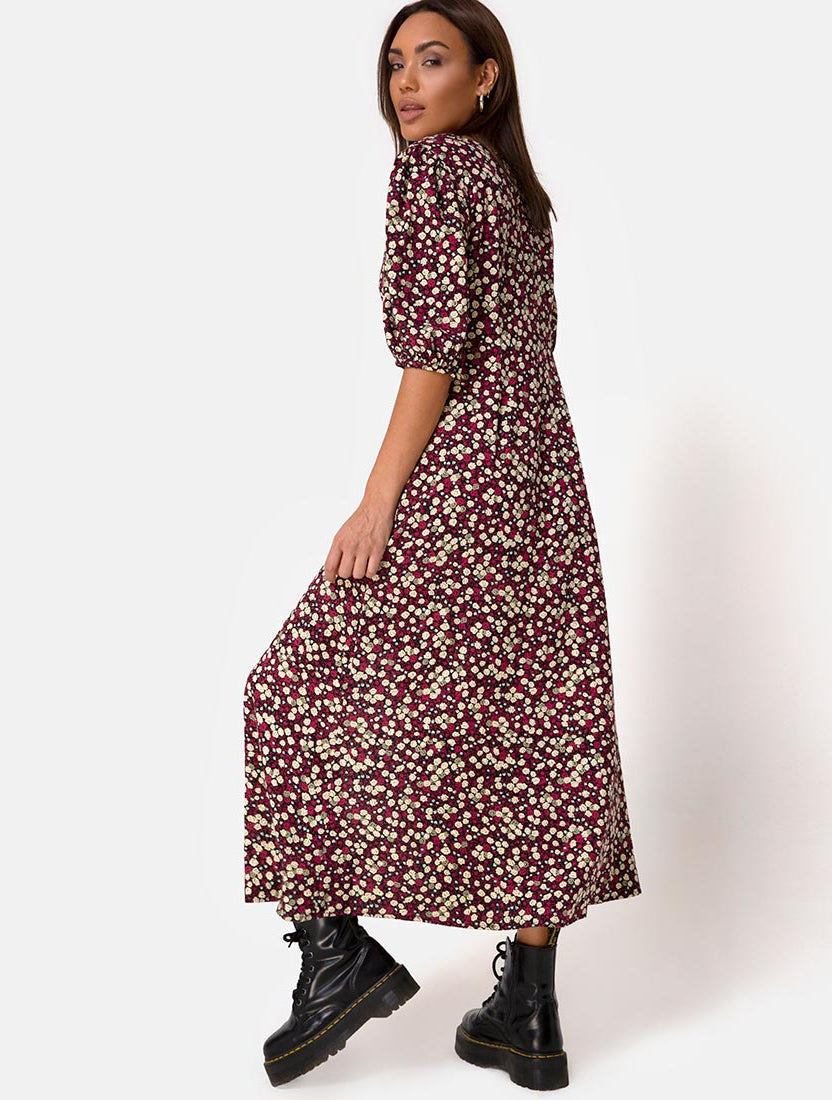 Floral Midi Dress | Rigita – motelrocks.com