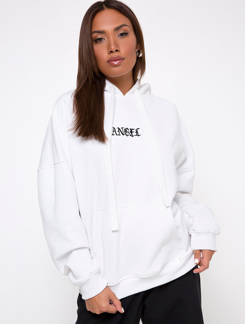 White Angel Embro Hoody | Oversize – motelrocks.com