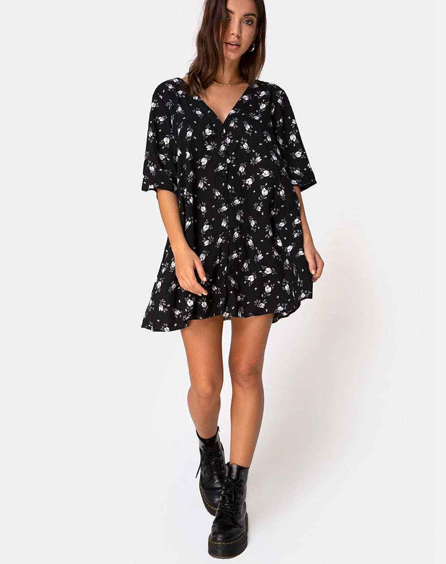 Image of Rosella Swing Dress in Dark Tulip
