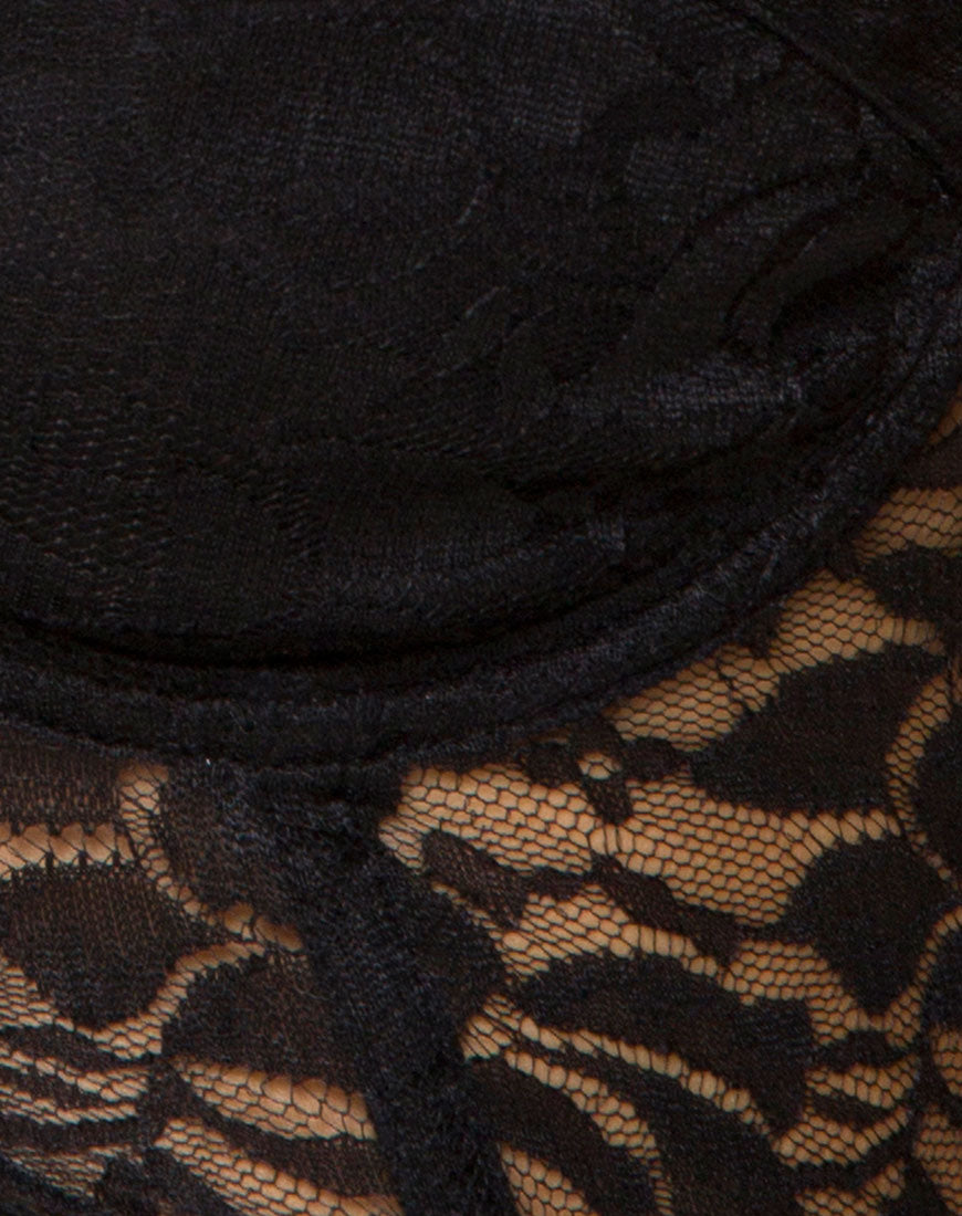 Image of Ryilup Bralet Top in Lace Black