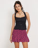 Image of Rylee Mini Skirt in Raspberry Floral