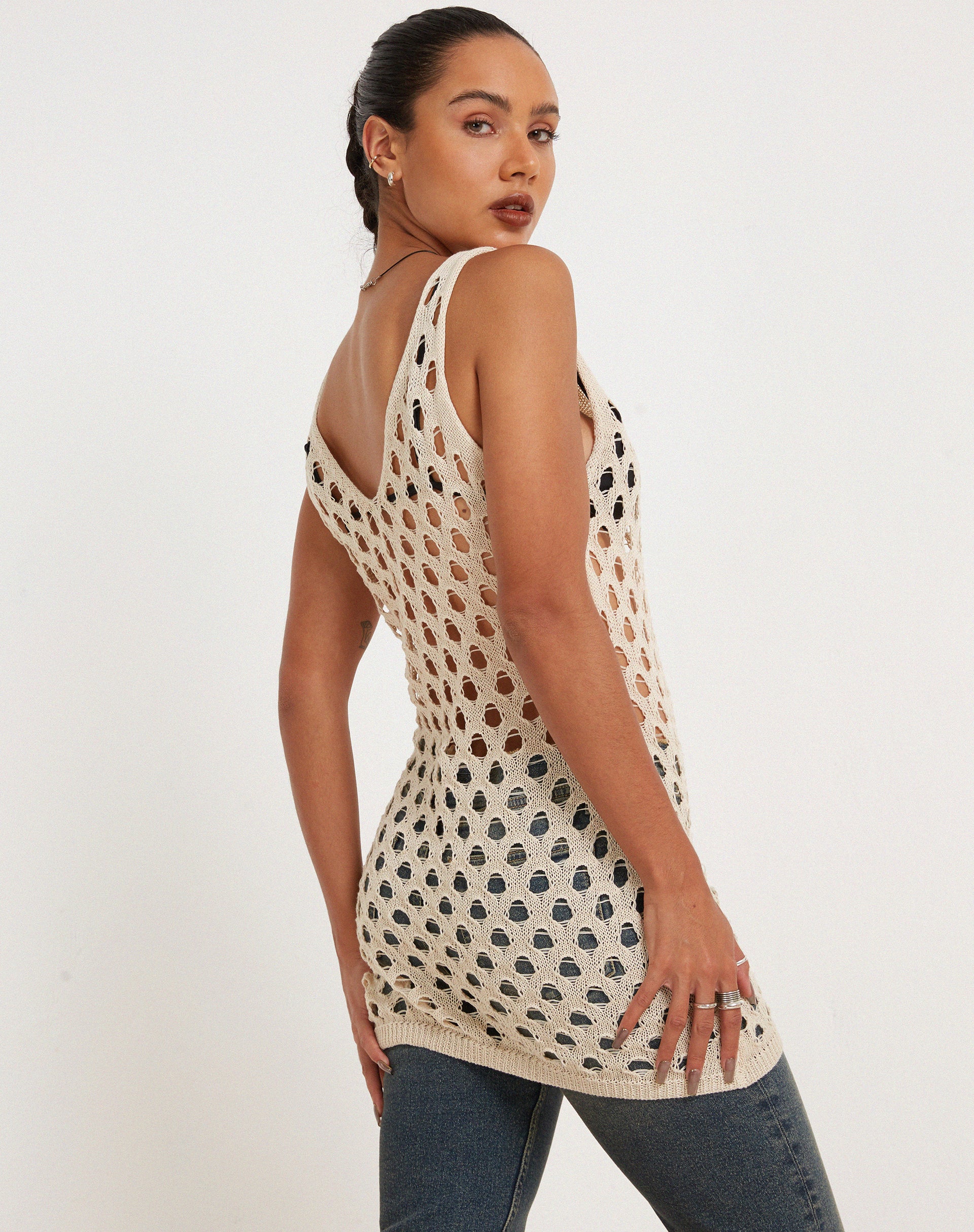 image of Ryushi Mini Dress in Beige