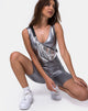 Image of Sadie Unitard in Metallic Silver