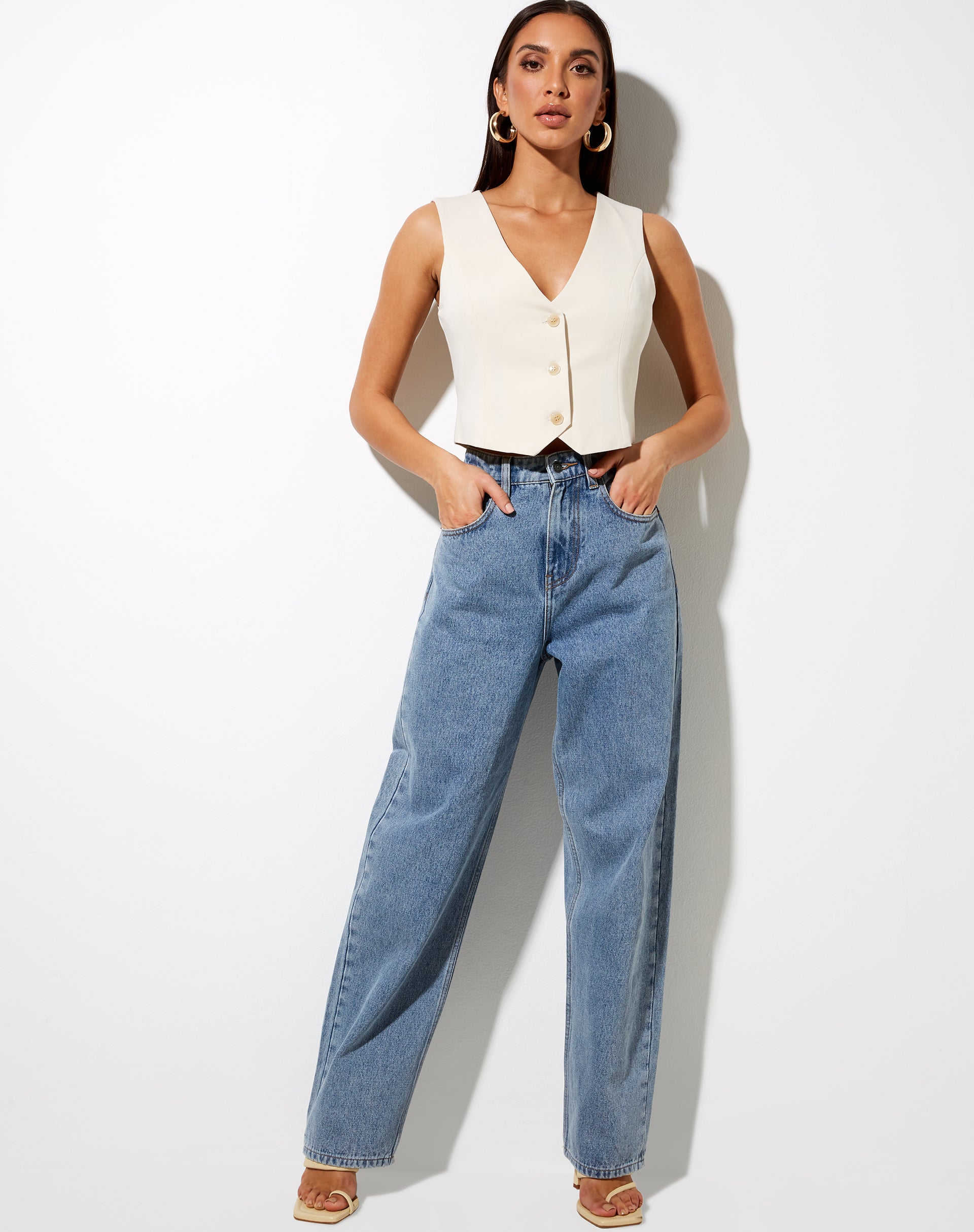 Image of Safar Vest in Cream