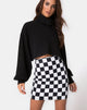 Image of Saffy Bodycon Skirt in Checker Board Medium