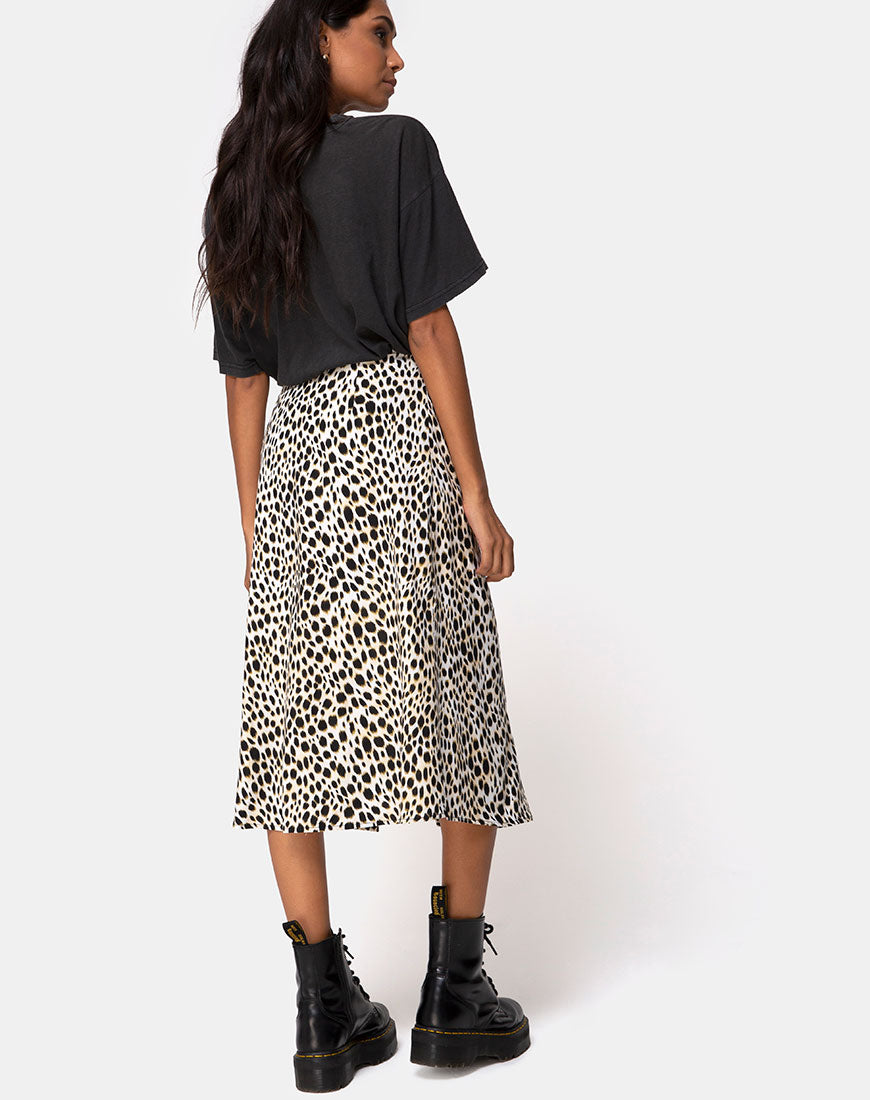 Cheetah midi skirt clearance design
