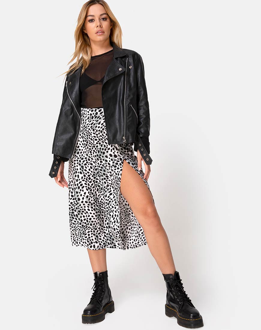 Image of Saika Midi Skirt in Dalmatian
