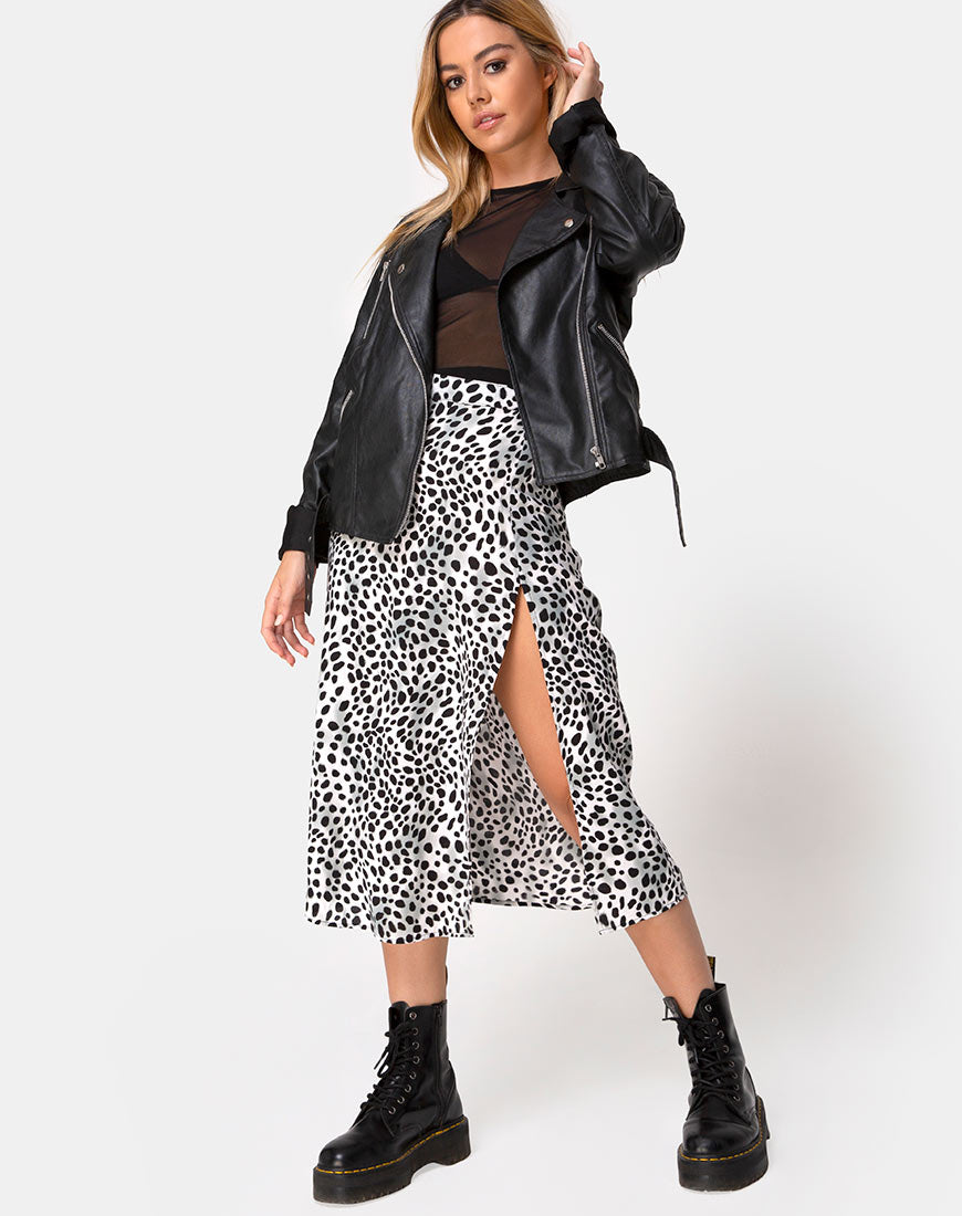 Image of Saika Midi Skirt in Dalmatian