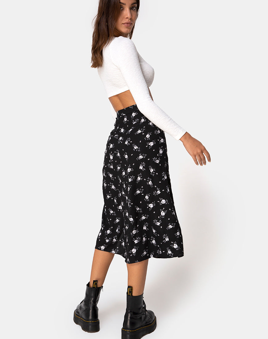 Image of Saika Midi Skirt in Dark Tulip