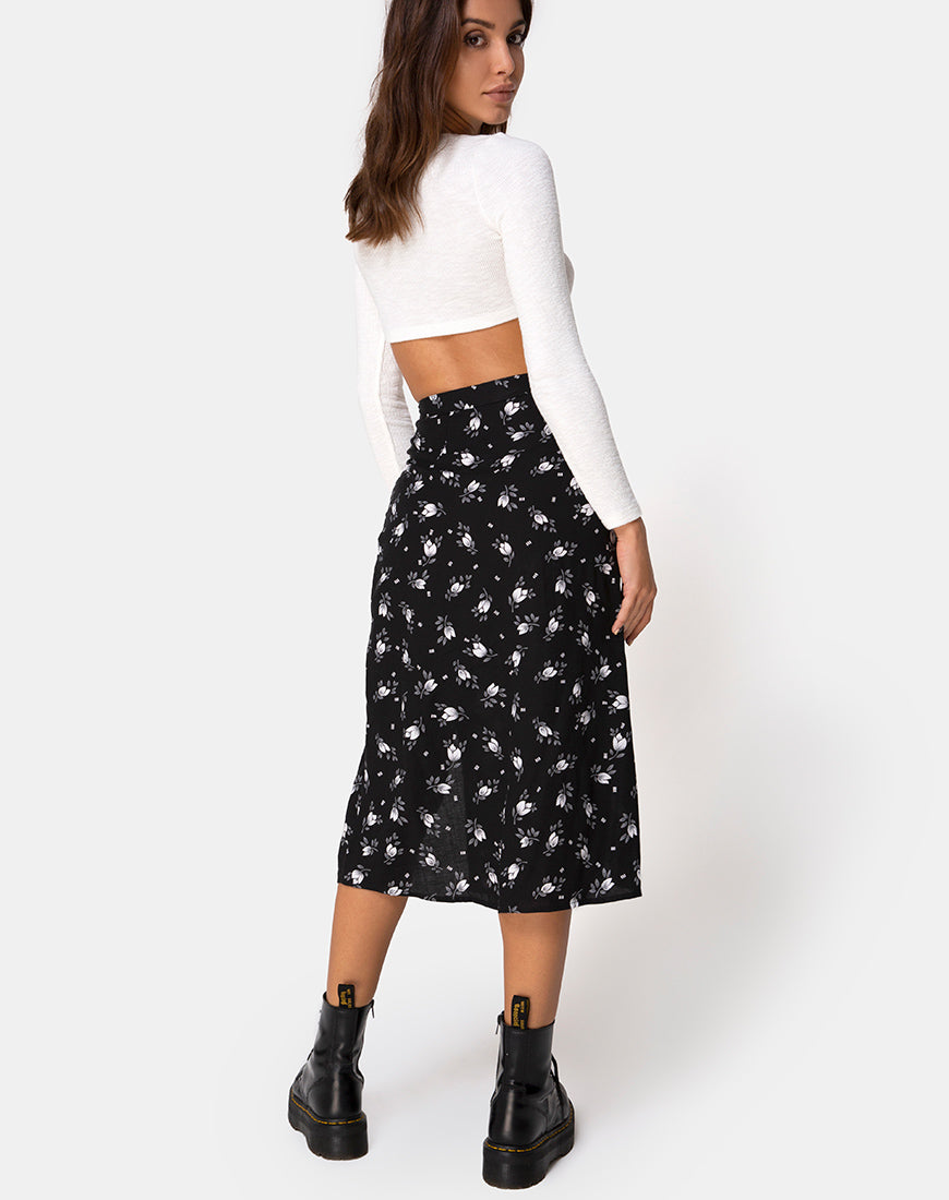 Image of Saika Midi Skirt in Dark Tulip