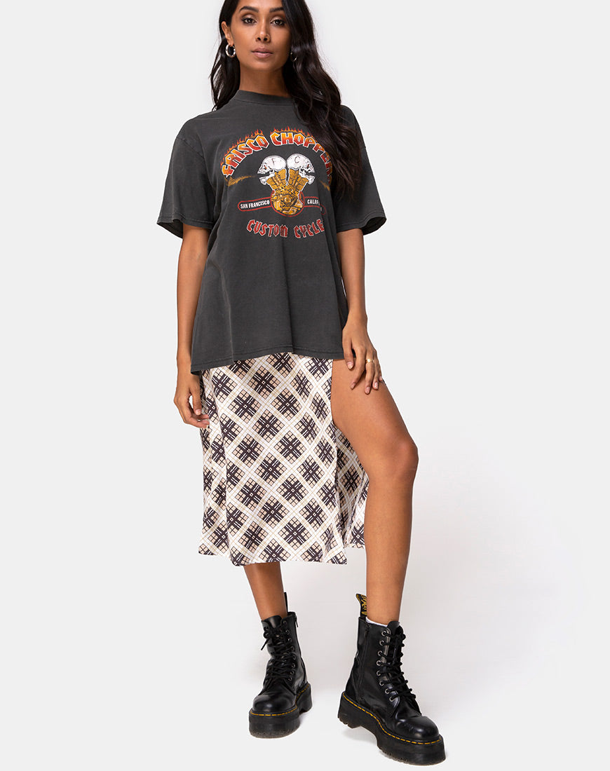 Image of Saika Midi Skirt in Kate Check