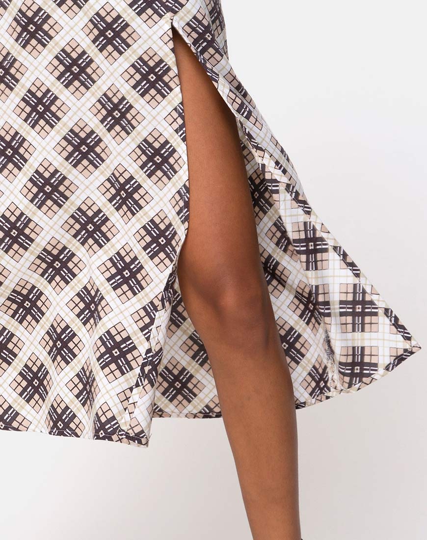 Image of Saika Midi Skirt in Kate Check