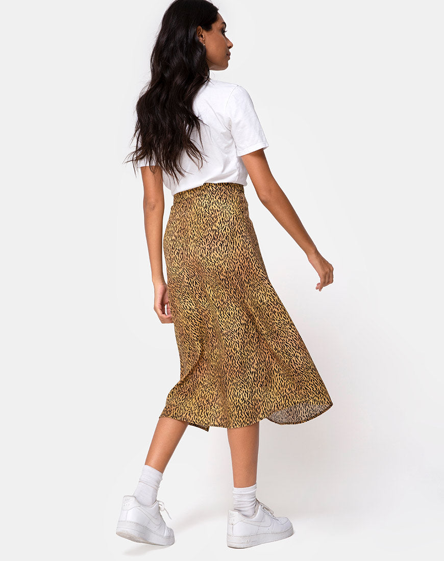 Image of Saika Midi Skirt in Mini Tiger Brown
