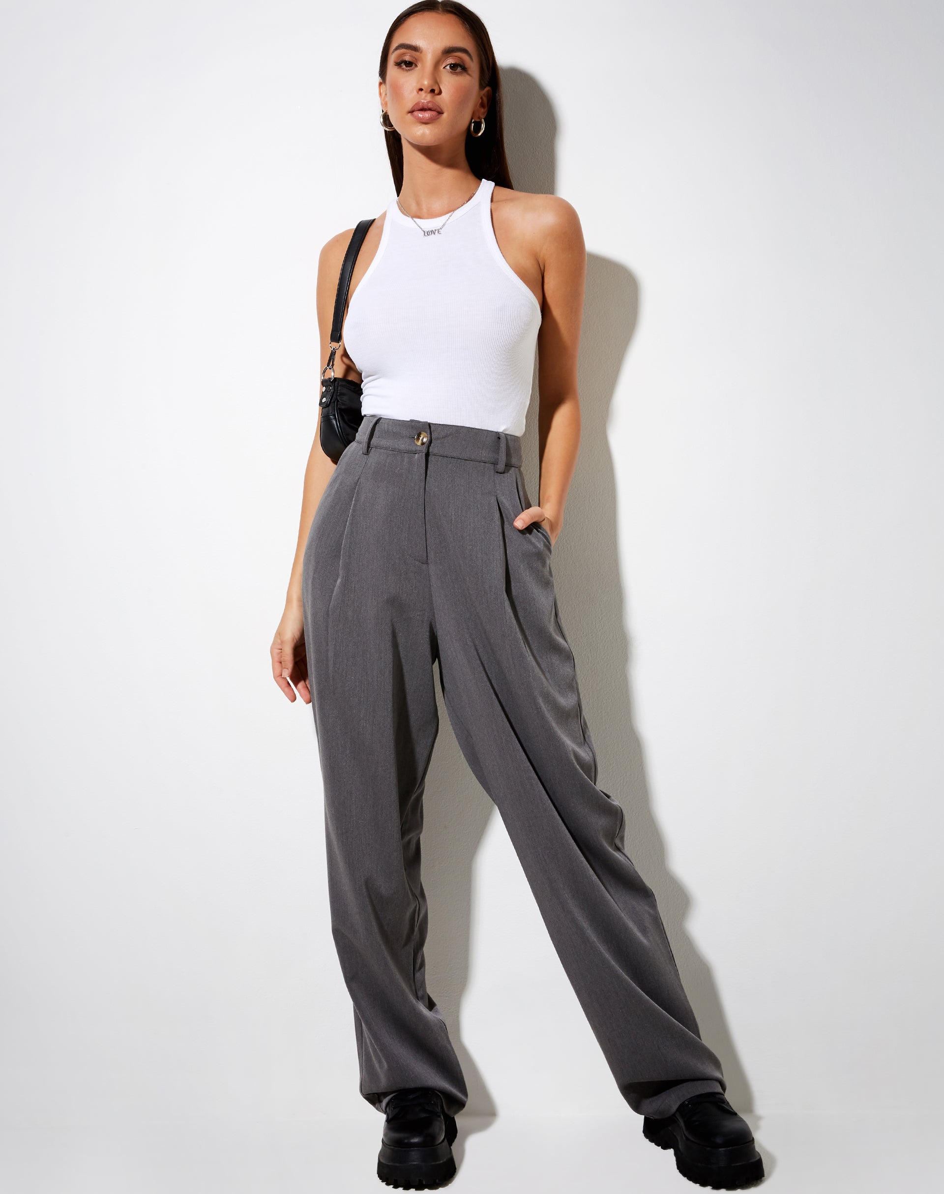 Image of Sakila Trouser in Tailoring Charcoal