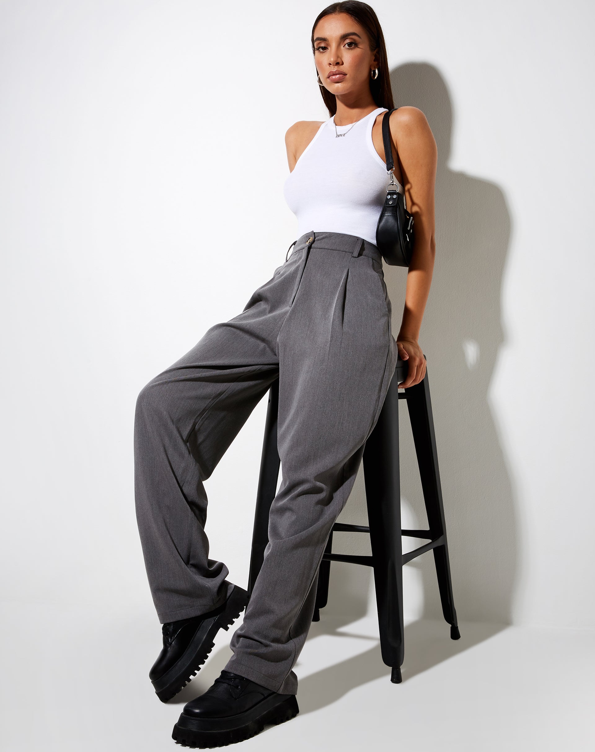 Image of Sakila Trouser in Tailoring Charcoal