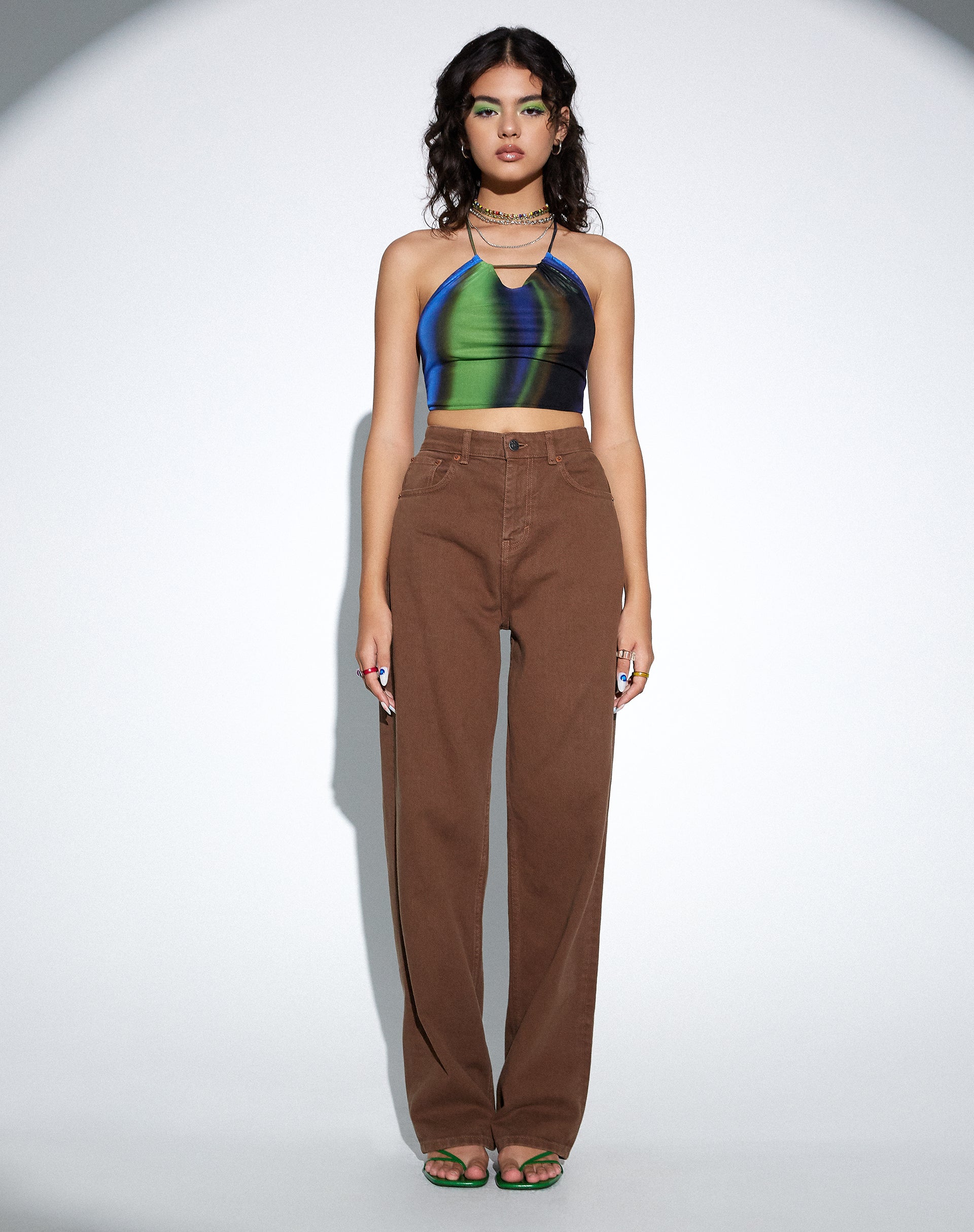 Image of MOTEL X OLIVIA NEILL Parallel Jeans in Rich Brown
